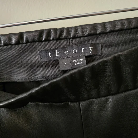 Theory Adbelle Lambskin Skinny Legging Black - Picture 4 of 7
